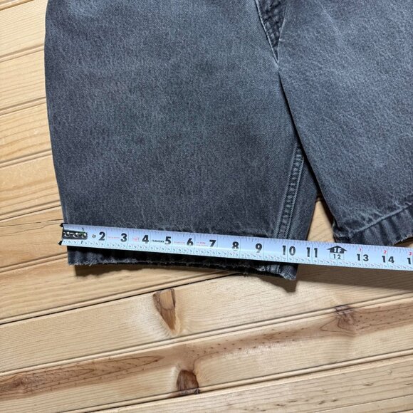 Vintage 90s Levis 545 Loose Fit Dark Wash Denim Jean Shorts Orange Tab - Size 31 - Picture 2 of 10